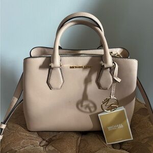 Michael Kors Cream Leather Satchel